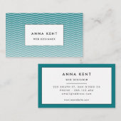 Ombre Blauwe golven Visitekaartje (Voorkant / Achterkant)