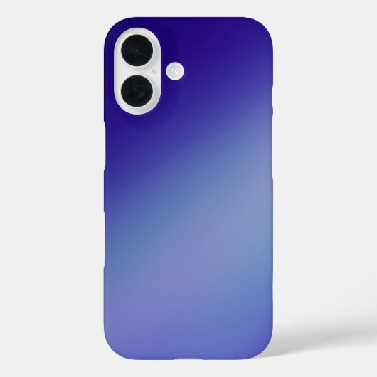 Ombre bleu élégant - iPhone 16 Coque (Verso)