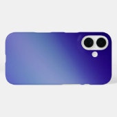 Ombre bleu élégant - iPhone 16 Coque (Verso (horizontal))
