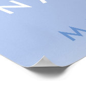 Ombre Blue and Silver Baby Shower Welcome Poster (Coin)