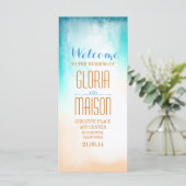 Ombre Blue Beach huwelijksprogramma's Programma (Staand voorkant)