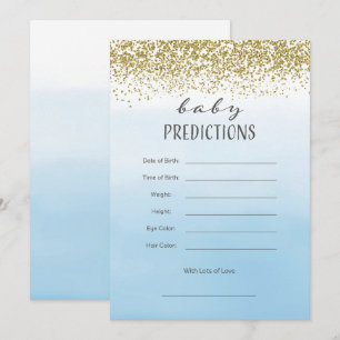 Ombre Blue en Gold Baby Prediction Kaart