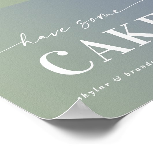 Ombre Blue en Green hebben een of andere twijdenbo Poster (Hoek)