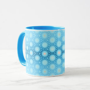 Ombre Blue en Peach Geometric Mok