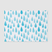 Ombre Blue Falling Raindrops Tissuepapier (Voorkant)