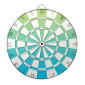 Ombre Blue Green en White Dartbord (Voorkant)