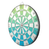 Ombre Blue Green en White Dartbord (Voorkant Rechts)