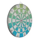 Ombre Blue Green en White Dartbord (Voorkant Links)