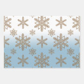 Ombre Blue Snowflake Inpakpapier Vel (Voorkant)