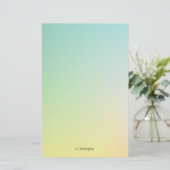 Ombre Blue/Yellow Personalized Briefpapier (Staand voorkant)