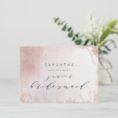 Ombre Blush Pink Frost Junior Bridesmaid Voorstel (Staand voorkant)