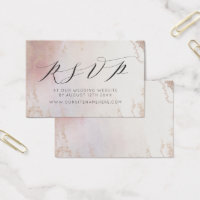 Ombre Blush Pink Frosted Website RSVP Kaarten invo