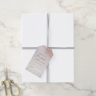 Ombre Blush Roze Frosted Bruids Display Douche Cadeaulabel
