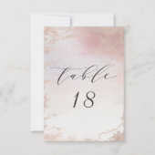 Ombre Blush Roze Frosted Bruiloft Tafelnummers (Voorkant)