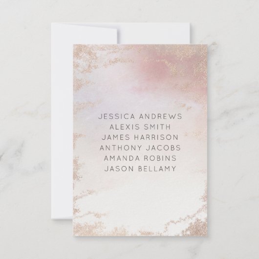 Ombre Blush Roze Frosted Bruiloft Tafelnummers (Achterkant)