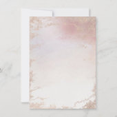 Ombre Blush Roze Frosted Folie Script Bruiloft Kaart (Achterkant)
