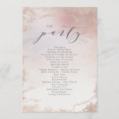 Ombre Blush Roze Frosted Folie Trouwceremonie Programma (Achterkant)