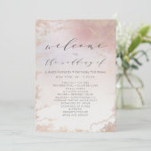 Ombre Blush Roze Frosted Folie Trouwceremonie Programma (Staand voorkant)