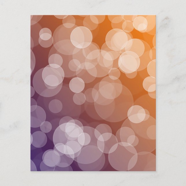 Ombre Bokeh Scrapbook Paper - Oranje en Paars (Voorkant)