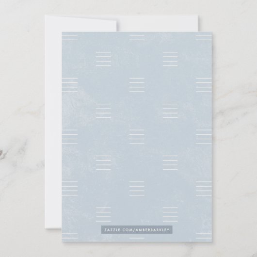 Ombre botanique Faire-part de mariage - Bleu (Dos)