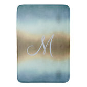 Ombre Brown Blue Pastels Monogram Badmat (Voorkant Verticaal)