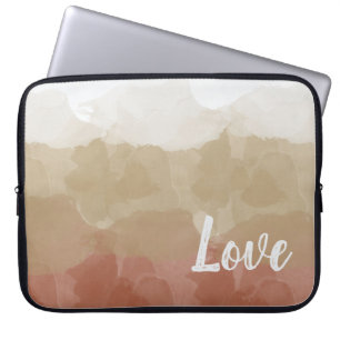 Ombre Brown en Tan Love Graceful Gradient Laptop Sleeve