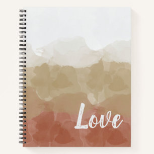 Ombre Brown en Tan Love Graceful Gradient Notitieboek