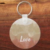 Ombre Brown en Tan Love Graceful Gradient Sleutelhanger (Voorkant)