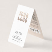 Ombré Brows Nazorg Instructies Retro Beige Visitekaartjes (Achterkant)