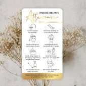 Ombré Brows White en Gold Salon Care Instructions Visitekaartje