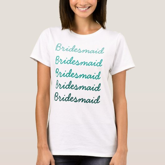 Ombre bruidsmeisje T-shirt (Voorkant)