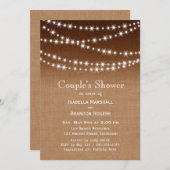Ombre Burlap Couple's Shower Invitation Kaart (Voorkant / Achterkant)