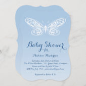 Ombre Butterfly Baby shower Uitnodiging (Voorkant / Achterkant)