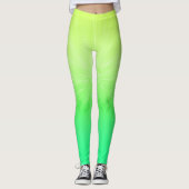 Ombre Chartreuse to Neon Green Leggings (Voorkant)