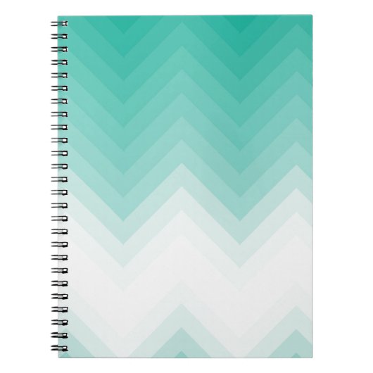 Ombre Chevron Emerald Green Note Book Gradient Notitieboek (Voorkant)