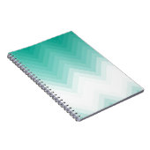 Ombre Chevron Emerald Green Note Livre Gradient (Côté Droit)