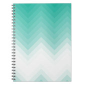 Ombre Chevron Emerald Green Note Livre Gradient (Devant)