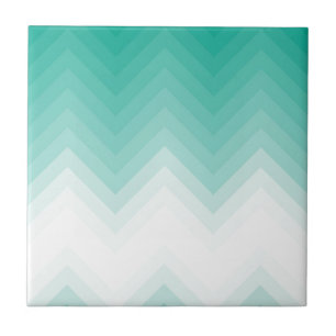 Ombre Chevron Emerald Green Tiles Gradient Tegeltje