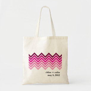 Ombre Chevron - Welkom/uit-Canvas tas
