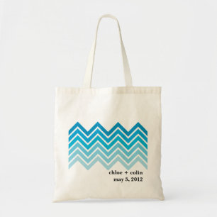 Ombre Chevron - Welkom/uit-Canvas tas