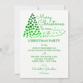Ombré Christmas Tree, Noël Party Invitation (Devant)
