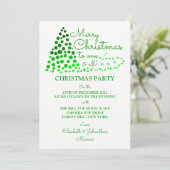 Ombré Christmas Tree, Noël Party Invitation (Debout devant)