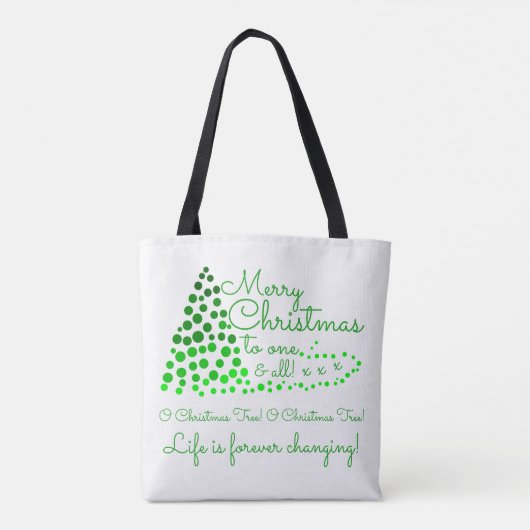 Ombré Christmas Tree, Sac fourre-tout festif (Dos)