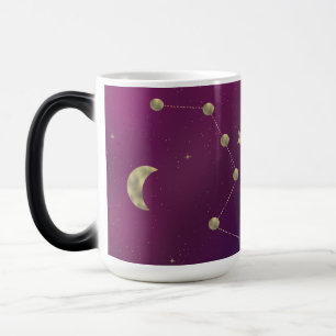 Ombre Constellation Galaxy Paarse Faux Gold Stars Magische Mok