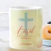 Ombre Cross Scripture gepersonaliseerd Koffiemok