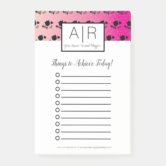 Ombre Cute Cats Roze Post-it® Notes (Voorkant)