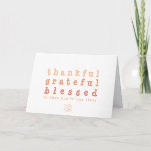 Ombre Dankbare Gezegende Foto Thanksgiving Kaart