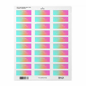 Ombre de Gradiënt die van de Regleboog Scripting A Etiket (Full Sheet)