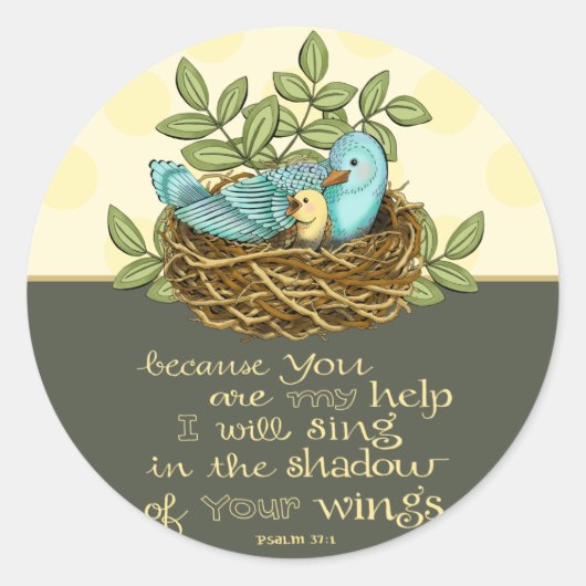 Ombre de ses ailes Stickers ronds (Devant)