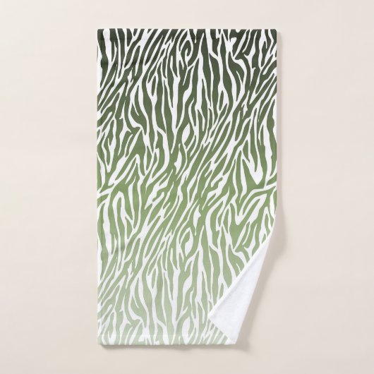 Ombre d'impression Wild Green Zebra (Serviette à main)